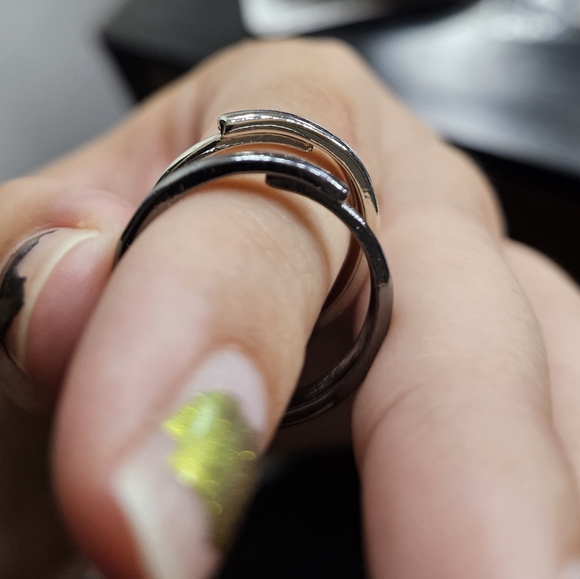 Matching Adjustable Moon Rings - Picture 2 of 2